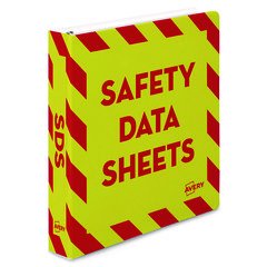 Heavy-Duty Preprinted Safety Data Sheet Binder, 3 Rings, 1.5