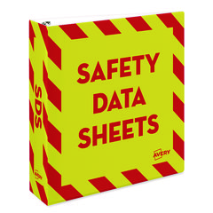 Heavy-Duty Preprinted Safety Data Sheet Binder, 3 Rings, 2