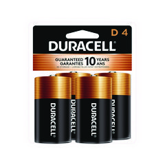 Coppertop Alkaline D Batteries, 4/pack