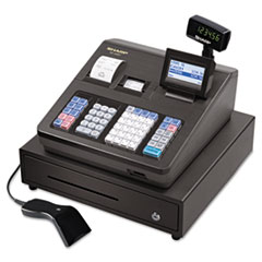 Sharp® REGISTER 8LNE DISPLY BK Xe Series Cash Register W-scanner, Thermal Printer, 7000 Lookup, 40 Clerks, Lcd