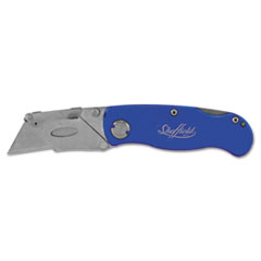 Great Neck® KNIFE FOLDING LOCKBACK BE Sheffield Folding Lockback Knife, 1 Utility Blade, Blue