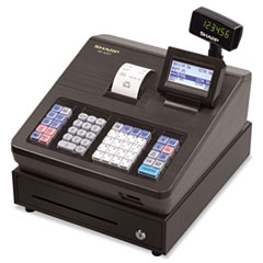 Sharp® REGISTER 8LNE 12 LPS BK Xe Series Electronic Cash Register, Thermal Printer, 2500 Lookup, 25 Clerks, Lcd
