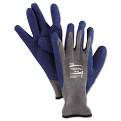 AnsellPro GLOVES PWRFLX LATEX XL Powerflex Gloves, Blue-gray, Size 10, 1 Pair