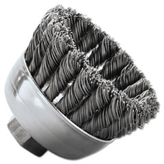 Weiler® BRUSH S2 0.02 5-8-112 3-4" Sra-2 General-Duty Knot Wire Cup Brush, .020, 5-8-112, 3-4" Dia