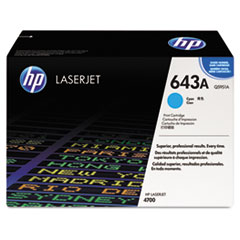 HP 643a, (q5951a) Cyan Original Laserjet Toner Cartridge