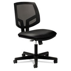 Volt Series Mesh Back Leather Task Chair With Synchro-Tilt, Supports Up To 250 Lb, 18.13