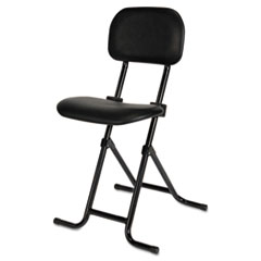 Alera IL Series Height-Adjustable Folding Stool, Supports Up To 300 Lb, 27.5