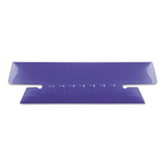 Transparent Colored Tabs For Hanging File Folders, 1/3-Cut, Violet, 3.5