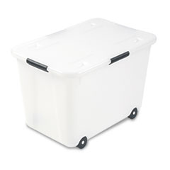 Rolling 15-Gal. Storage Box, Letter/legal Files, 23.75