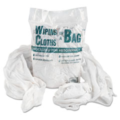 Bag-A-Rags Reusable Wiping Cloths, Cotton, White, 1 lb Pack