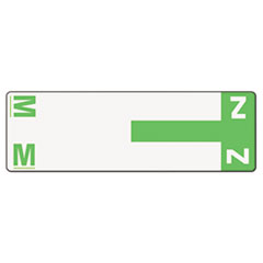 Alphaz Color-Coded First Letter Combo Alpha Labels, M/z, 1.16 X 3.63, Light Green/white, 5/sheet, 20 Sheets/pack