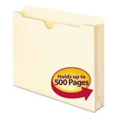 Manila File Jackets, 1-Ply Straight Tab, Letter Size, Manila, 50/box