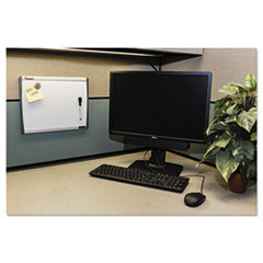 SKILCRAFT Cubicle Magnetic Dry Erase Board, 14 x 11, White Surface, Silver Aluminum Frame