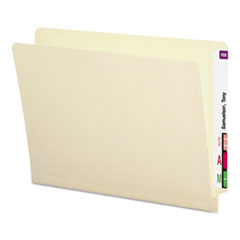 Shelf-Master Heavyweight Manila End Tab Folders, Straight Tabs, Letter Size, 0.75