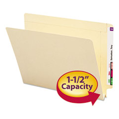 Heavyweight Manila End Tab Expansion Folders, Straight Tabs, Letter Size, 1.5