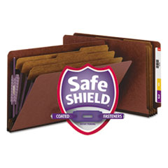 End Tab Pressboard Classification Folders, Eight SafeSHIELD Fasteners, 3