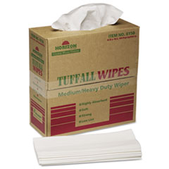 SKILCRAFT Tuffall Wipes, 1-Ply, 9.75 x 16.75, White, 100/Box