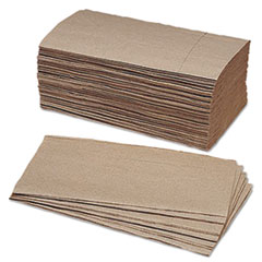 SKILCRAFT Recycled Paper Towels, 1-Ply, 9.25 x 5.38, Kraft, 250/Bundle, 16 Bundles/Box