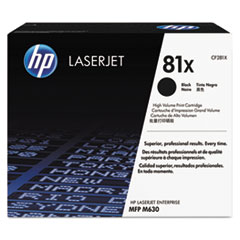 HP 81x, (cf281x) High-Yield Black Original Laserjet Toner Cartridge