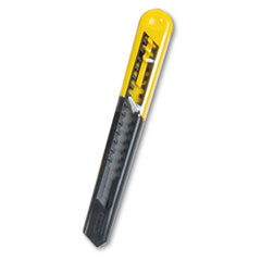 Stanley® CUTTER QUICKPT SNPOFF PTS Straight Handle Knife W-retractable 13 Point Snap-Off Blade, Yellow-gray