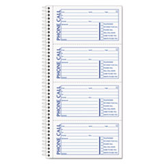 Second Nature Phone Call Book, Two-Part Carbonless, 5 x 2.75, 4 Forms/Sheet, 400 Forms Total