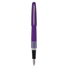 Mr. Retro Pop Collection Fountain Pen, Fine 0.7 Mm, Black Ink, Purple