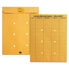 Brown Kraft Resealable Redi-Tac Interoffice Envelope, #97, One-Sided Five-Column Format, 10 X 13, Brown Kraft, 100/box