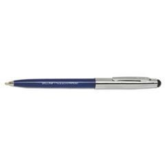 SKILCRAFT Combo Ballpoint Pen/Stylus, Retractable, Medium 1 mm, Blue Ink, Blue/Silver Barrel