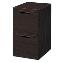 10500 Series Mobile Pedestal File, Left Or Right, 2 Legal/letter-Size File Drawers, Mahogany, 15.75