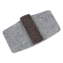 Wrap Around Felt Floor Savers, Rectangular, 7.25 x 1 x 8, Gray/Black, 16/Pack