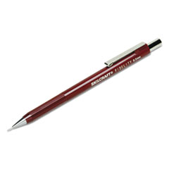 SKILCRAFT Fidelity Push-Action Mechanical Pencil, 0.5 mm, F (#2.5), Black Lead, Burgundy Barrel