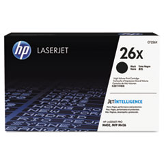 HP 26x, (cf226x) High-Yield Black Original Laserjet Toner Cartridge