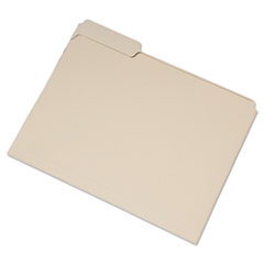 SKILCRAFT Single Tab File Folders, 1/3-Cut Tabs: Left Position, Letter Size, 0.75