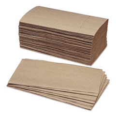 SKILCRAFT Folded Paper Towels, 1-Ply, 9.25 x 5.38, Kraft, 250/Bundle, 16 Bundles/Box