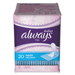 Always® LINER THIN REG 20-PK THIN DAILY PANTY LINERS, REGULAR, 20-PACK