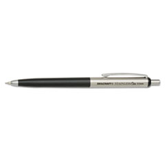 SKILCRAFT Stainless Elite Mechanical Pencil, 0.5 mm, F (#2.5), Black Lead, Black/Silver Barrel, 3/Pack