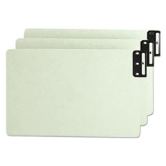 100% Recycled End Tab Pressboard Guides With Metal Tabs, 1/3-Cut End Tab, A To Z, 8.5 X 14, Green, 25/set