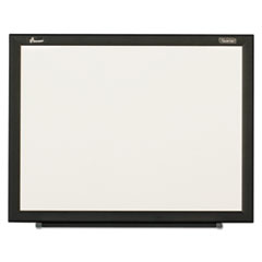 SKILCRAFT Non-Magnetic Melamine Dry Erase Board, 48 x 36, White Surface, Black Aluminum Frame