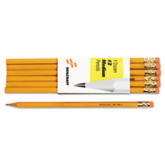 SKILCRAFT Woodcase Pencil, HB (#2), Black Lead, Yellow Barrel, Dozen