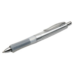 SKILCRAFT WriteBalance Wide Body Ballpoint Pen, Retractable, Medium 1 mm, Black Ink, Silver Barrel