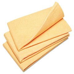 SKILCRAFT Synthetic Shammy Cloth, 23 X 20, Orange, 3/pack