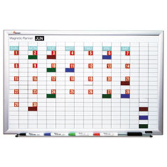 SKILCRAFT Magnetic Work/Plan Dry Erase Kit, 36 x 24, White Surface, Silver Aluminum Frame