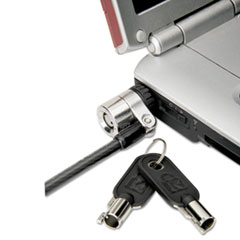 SKILCRAFT Kensington Laptop Security Lock and Cable, 6 ft, 2 Keys, Silver