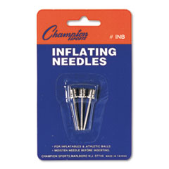 Champion Sports PUMP INFLATG NEEDLE 3-PK Nickel-Plated Inflating Needles For Electric Inflating Pump, 3-pack