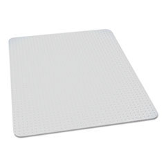 SKILCRAFT Biobased Chair Mat For Low/medium Pile Carpet, 60 X 60, No Lip, Clear