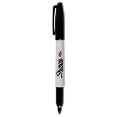 Fine Bullet Tip Permanent Marker, Black, Dozen