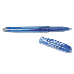 SKILCRAFT Erasable Re-Write Gel Pen, Stick, Medium 0.7 mm, Blue Ink, Translucent Blue Barrel, Dozen