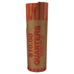 Preformed Tubular Coin Wrappers, Quarters, $10, 1,000 Wrappers/Box