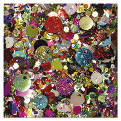 Sequins And Spangles, Assorted Metallic Colors, 4 Oz/pack