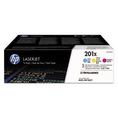 HP 201x, (cf253x-M) 3-Pack High-Yield Cyan/magenta/yellow Original Laserjet Toner Cartridges